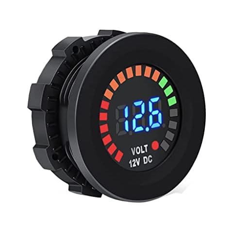 MGI SpeedWare Voltmeter Gauge 12vDC with Blue LED Digital Display (Short Body) Cover