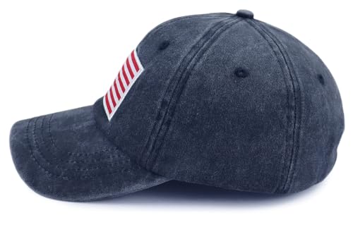 Image of American Flag Hat for Men Women, Funny Adjustable Cotton Baseball Cap