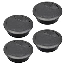 Desk Grommet 2" 50 mm, Desk Cord Hole Cover, Cable Grommet ABS Plastic, Desk Hole Grommet for Office and Home Table Cable, Detachable Adjustable Cable Cord Organizer Black 4 Pcs