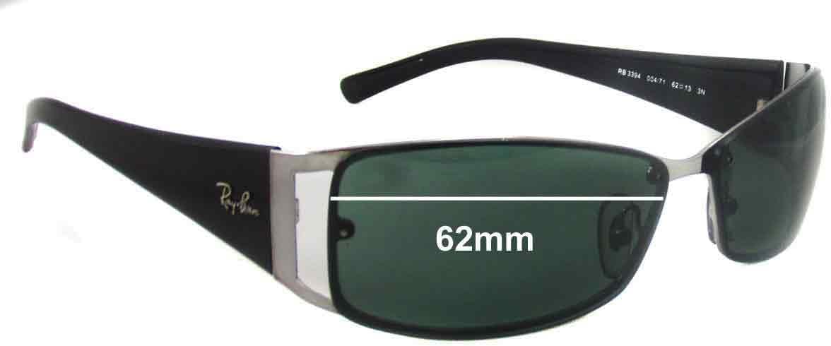 Sunglass Fix Replacement Sunglass Lenses Compatible with Ray-Ban RB3394 62mm