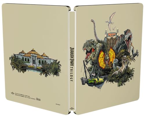 Jurassic Park Trilogy [4k Ultra HD] (Ltd Ed Steelbook) [Blu-ray] [Region B]