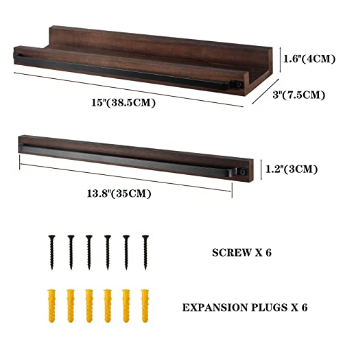 Art-Giftree Sunglasses Holder Organizer 3 Pack: Wood Wall Mounted Eyewear Display Rack, Eyeglasses Hanging Stand For Front Door Entryway Living Room Garage (Brown) #TOP6