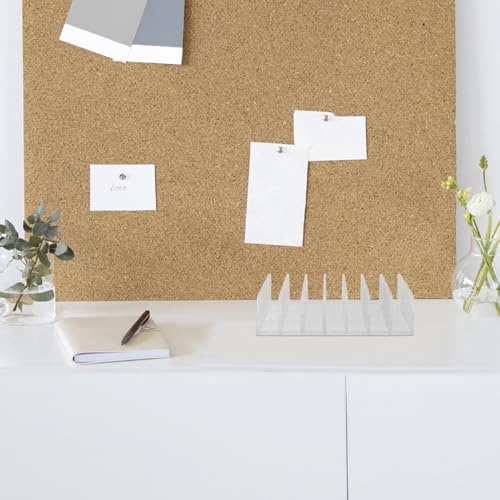 VILLCASE Brief-Organizer, Acryl, transparent, mit 7 Fächern, Aufbewahrung für Briefe, Dokumente und Notebooks – praktischer Schreibtischständer für optimale Organisation