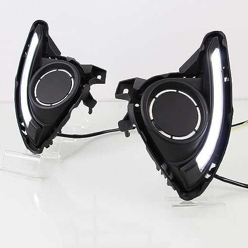 BAKUGO 2 Peças Carro Led Luz De Circulação Diurna Luz De Nevoeiro DRL Luz Do Sinal De Volta Para Maz