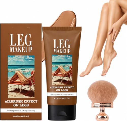 Image of Body Coverage Perfector Waterproof, Leg Makeup Tattoo Cover Up Cream Full Coverage Foundation with Large Brush for Daily Wear