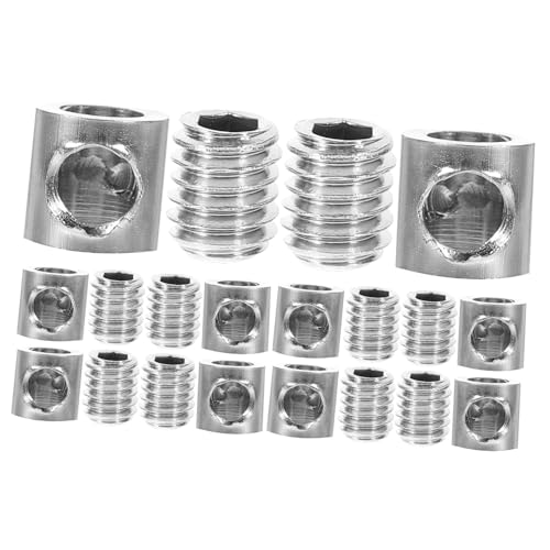 OSOLADY 10pcs Rope Locker Crimp Clamps Cord Clip Cable Tensioner Tube Clamp Car U Bolt Clamp Tightener Zip Ties Electric Cage Rope Clips Trellis Stainless Steel