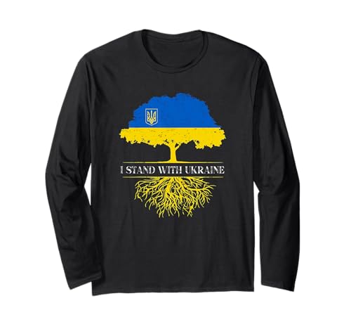 I Stand With Ukraine 2025 Maglie Bandiera Ucraina Libero Ucraina Maglia a Manica