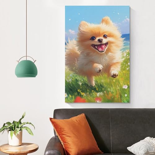 Tableau impression sur toile chien Pomérien pour rafraîchir un mur vide - 4