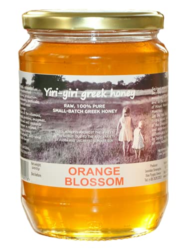 RAW GREEK HONEY 100% PURE - ORANGE BLOSSOM 960g - from the remote meadows and orange groves of Ilia and Argos