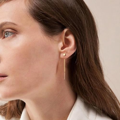 Boucles d'oreilles sleek earge au design géométrique épuré