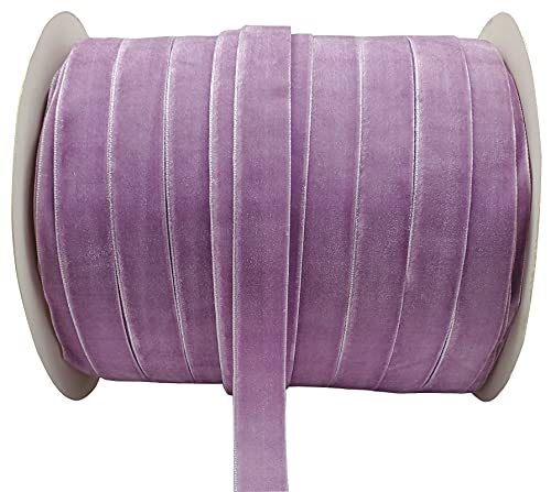 Image of 10 Yards Velvet Ribbon Spool (Light Purple, 5 /8 inch)