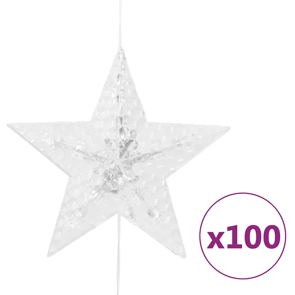 LED Sternenvorhang Lichterkette 500 LED Bunt mit 8 Funktionen Kunststoff 456x135 cm für Innenbereich und Außenbereich Weihnachtsbeleuchtung Garten Balkon Stimmungslicht