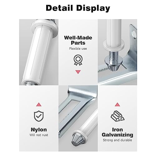 Kit de Herrajes para Puertas Abatibles Mejorado: Pivotes Inferiores, Placa de Soporte Metálica y Tornillos en Forma de Paraguas para Puertas de Clóset miniatura 6