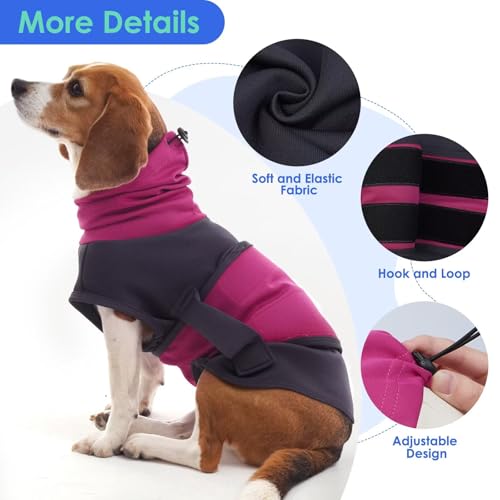 Image of MIGOHI Dog Anxiety Vest, Dogs Calming Vests,Anxiety Jacket for Small Dogs Boys and Girls,Feel Anxious and Stress,Noise Protection,Fireworks,Separation,Travel,Noise,Storms,Vet Visits,XS,Purple