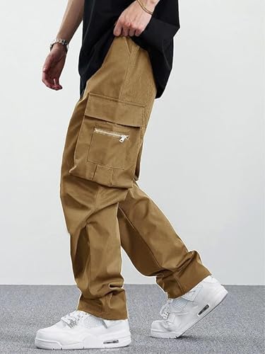 Image of DEEMOON Men's Cargo Pants Outdoor Hiking Multi-Pocket Utility Long Trousers | Men's Cargo