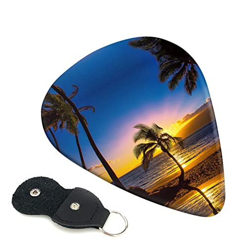 Hawaii Beach Lot de 6 médiators pour guitare acoustique, guitare électrique, basse, ukulélé – fin, moyen et épais - Les Beatles, Paul McCartney, John Lennon, RIngo Starr, George Harrison Hawaii Beach Lot de 6 médiators pour guitare acoustique, guitare électrique, basse, ukulélé – fin, moyen et épais