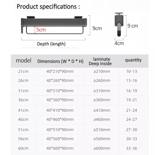 Tringle à vêtements extensible 51cm pour optimiser les placards profonds - 4