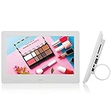 LIYGHFRTIO Marco de Fotos Digital, 7/8/10 Pulgadas led Pantalla portafotos electronico, Publicidad Exterior Reproductor, electrico Calendario(Size:7in,Color:Blanco)