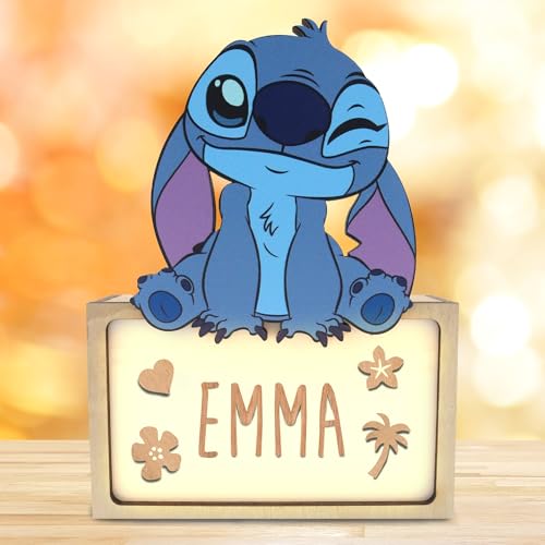 WONDEE Disney Lámpara Stitch Niña y Bebé Personalizada - Luz