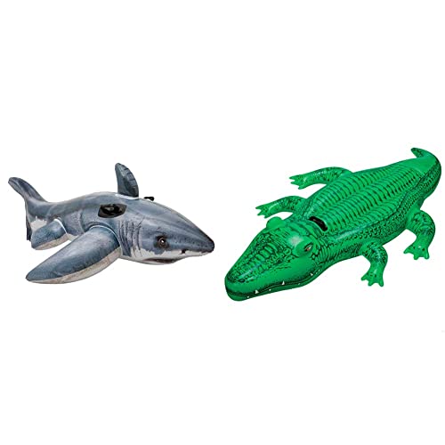 Image of Intex - Inflatable Shark - 173x107 cm & 58546 Inflatable crocodile - 168x86 cm