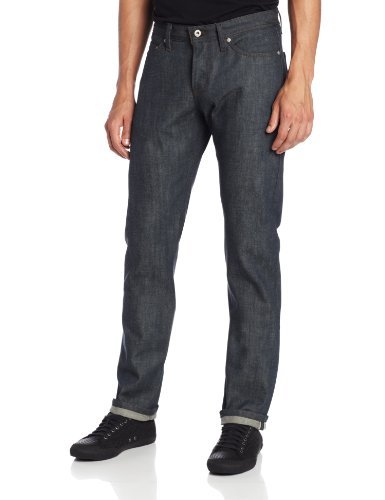 Naked & Famous Denim Men's Weird Guy Tapered-Leg Jade Selvedge Jean in Gren