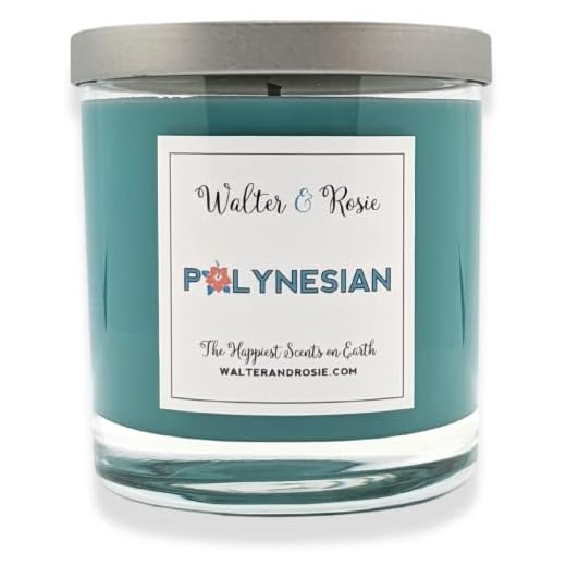 Walter & Rosie Candle Co. - Polynesian 11oz Scented Candle Inspired by Disney Scents - Smell Like Disney Resorts - The Happiest Scents on Earth - Soy Blend - Burns up to 40 Hrs
