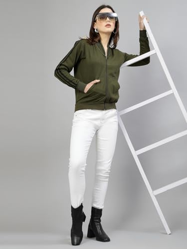 Image of UZARUS Women Cotton Full Zipper Sweatshirt Fleece Jacket for Winter
