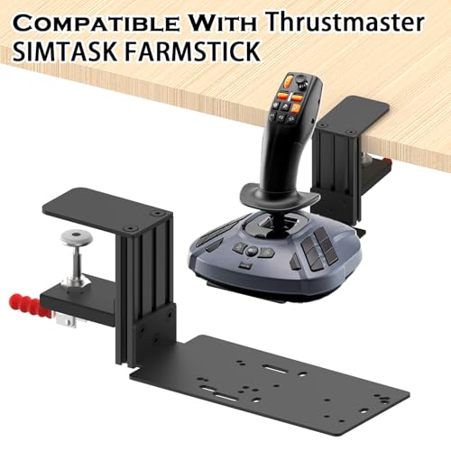 Flight Sim Game Joystick Desk Mount, Hotas Mount - Kompatybilny z Thrustmaster T. Flight Hotas One/4/X, Sol-R2/Sol-R1, SimTask Farmstick, WINWING URSA MINOR Series, G Extreme 3D Pro