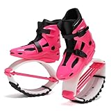 KPUKGJDK Kangaroo Jump Shoes for Women & Men – High Bounce Moon Shoes, Bouncy Jumping Boots for Exercise, Fitness, Weight Loss & Fun, Adjustable Fit, Low-Impact Rebounder Design(Rose Pink,X-Large)