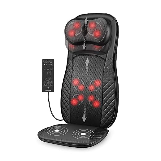 Shiatsu Back Massager with Heat, Adjustable Height Massages for Neck and Back,Massage Chair Pad,Deep Kneading Chair Massager for Home Office,Gifts for Mom,Dad