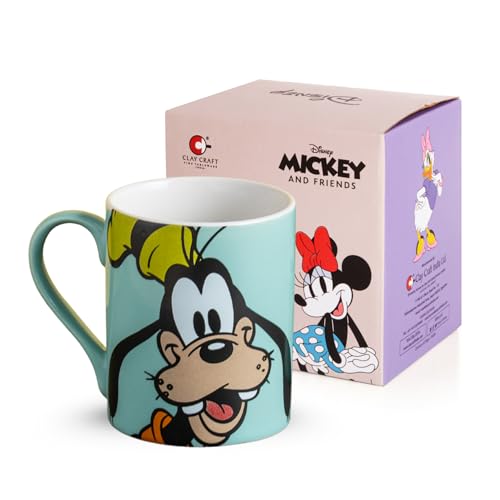 Image of Clay Craft - Official Disney Mugs : Goofy Print, Fine Ceramic Coffee Mug, 360 Ml |Cartoon Character Gift Mug for Kids & Adults | Microwave & Dishwasher Safe