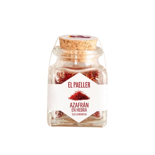 EL PAELLER Safran Herkunft Spanien D.O. La Mancha 100% Naturrein Intensives Aroma & Geschmack Ideal für Paella und mediterrane Küche