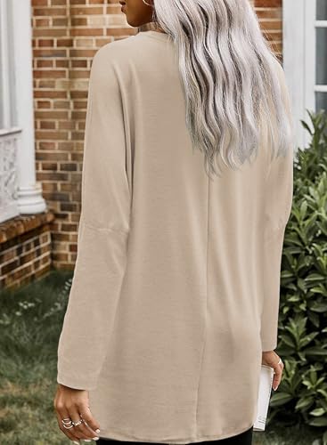 SENSERISE Womens Long Sleeve Long Tunic Tops for Leggings Plus Size Tunics Shirt with Pockets3