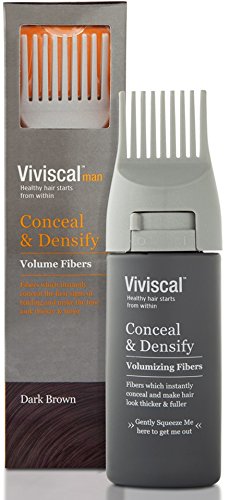 Viviscal Man Conceal and Densify Volumizing Fibers Dark Brown 0.53 oz Per Bottle