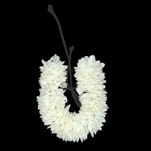BHARATANATYAMWORLD Cloth Gajra Veni Pro White Basic Clip-on Hair Accessories for Women. (Pack of 4) 1