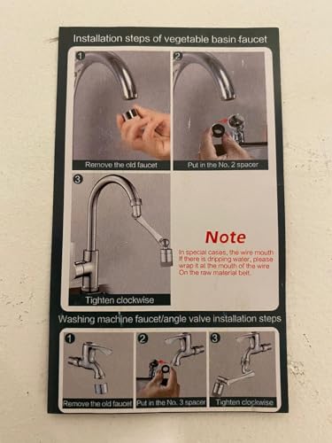 Sink faucet accessory, 360 swivel faucet, with 6 adapters for bathroom and kitchen, plastic - Thumbnail 6