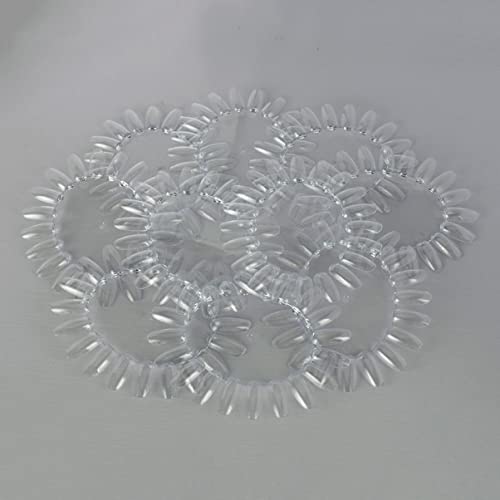 30Pcs Polish Board Practise Accessories Sticks Display Transparent Tips, Tips Plate Oval For Sample Practice And Wheels Art Nail Salon Color Round False #TOP4