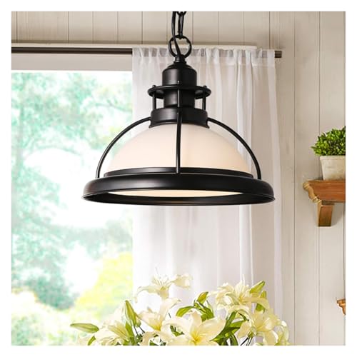 Lustre de style industriel rétro HHYHOME pour transformer un couloir sombre en espace déco