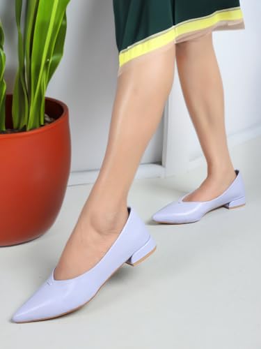 Image of Carlton London Women Comfortable Slipon Pump Shoes with Block Heels, Pointed Toe for Casual and Formal wear
