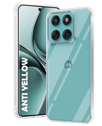 Image of DIZORO Compatible with Motorola Moto Edge 60 Fusion 5G Back Cover Case Clear,[ Anti Yellow ][Military Grade Protection] Hard PC Back Cover Transparent