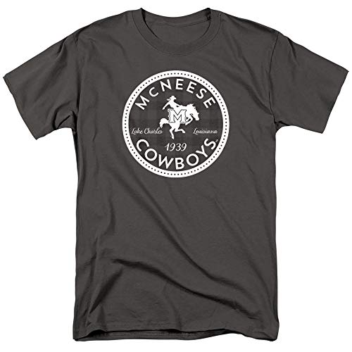 Mcneese State University Official Cowboy Short Sleeve Mens Cotton T-Shirt,Athletic Heather, 2X-Large
