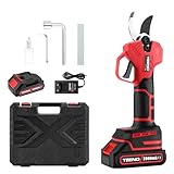 TEENO Tijeras de Podar Electricas Inalámbricas,Motor sin Escobillas,1 * 2000mAh Batería, Tijera para Jardinería Podadora Adecuada para Jardines, Ramas,Huertos