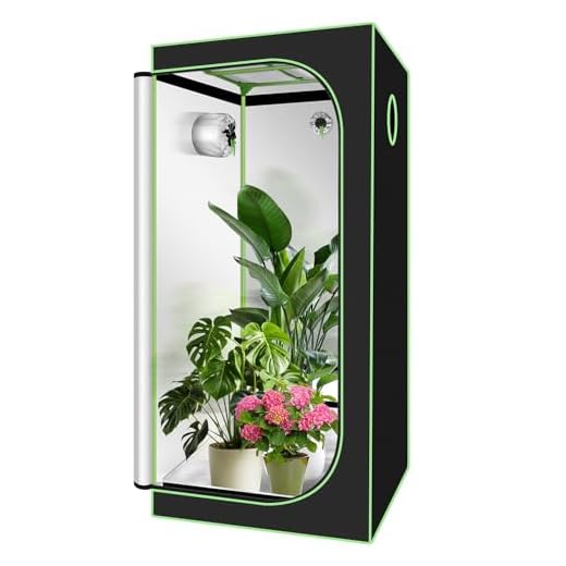 Daromigo Growzelt 80x80x180 cm – Indoor-Growzelt aus 600D Polyester, transparentem PVC-Fenster, Ideal für optimales Pflanzenwachstum, Grow-Tent für Verschiedene Umgebungen
