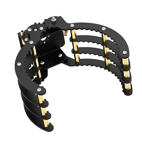 Image of Robotic Claw Full Metal Wave Edge Clamp Robot Hand Gripper Grabber, 1LB Max Grab Weight & 0-9in Open Range High Torque Robotic Arm Replace Claw Robot DIY, Mechanical Claw without Servo