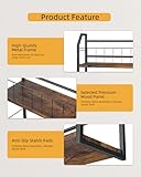 TJ.MOREE 2 Tier 56 Capacity DVD Rack/Storage/Holder and Vinyl Record Storage, Industrial Retro Carbon Steel/Wood, Space Saving Desktop Organizer - Image 7