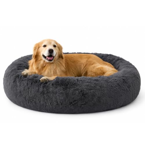 Image of Bedsure SupportMax Calming XXL Dog Bed Extra Large Washable Pet Bed,45in