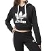 adidas Originals Women's Originals Crop Hoodie, Black/White, Large