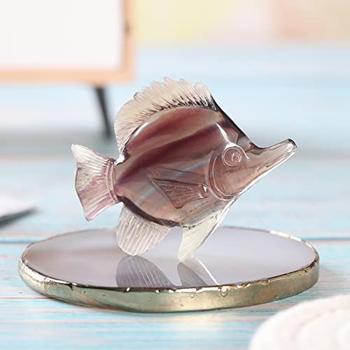 Figura de Pez Koi de Fluorita Amarilla 2.5" miniatura 3