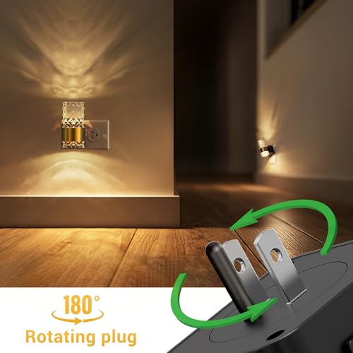 Image of L LOHAS LED Night Light, Modern Night Lights Plug into Wall, 3000K Soft Warm 0-100LM Adjustable Night Lights,Automatic Nightlights Plug in with Dusk to Dawn Sensor for Rooms Bathroom Hallway Decor