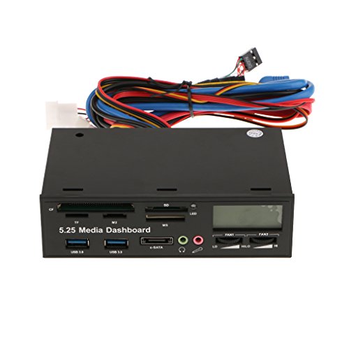 Homyl Leitor De Múltiplos Cartões De áudio Do Painel Frontal De Mídia E-SATA USB3.0 De 5,25